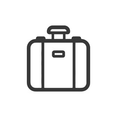 Obraz premium Minimalist Suitcase Icon: Travel, Luggage, and Adventure Symbol