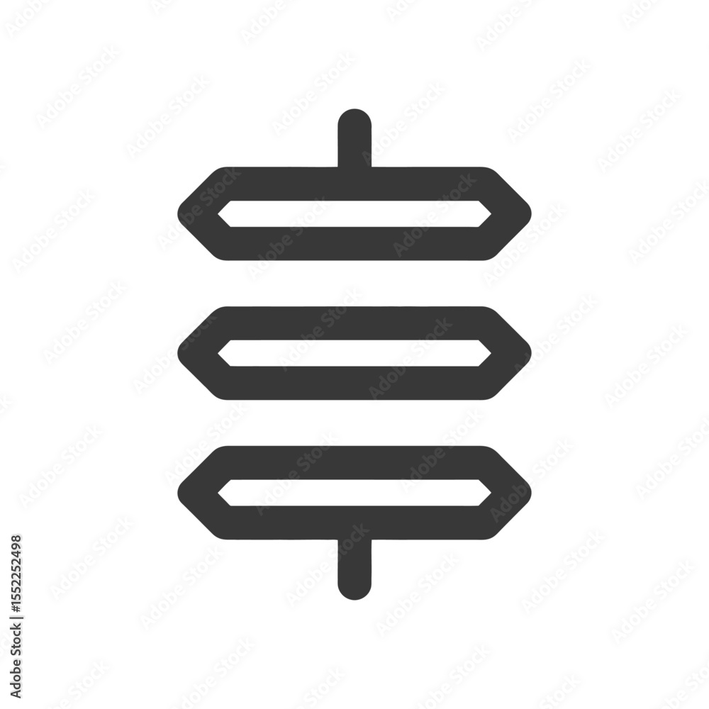 Poster three stacked hexagons with connecting lines, minimalist design