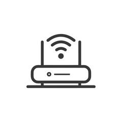 Minimalist WiFi Router Icon: Clean, Modern Design for Connectivity