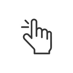 Obraz premium Finger Snap Gesture Icon: Bold Outline on White Background, Minimalist Design