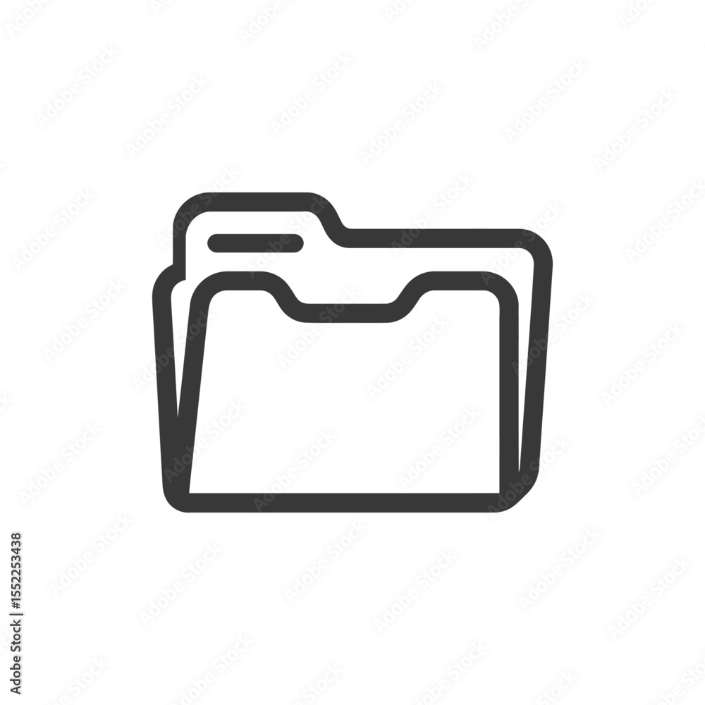 Poster minimalist folder icon: clean design for file management concepts