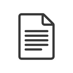 Minimalist Document Icon with Rounded Corners and Content Lines