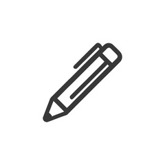 Fototapeta premium Minimalist Pencil Icon: Simple, Clean Design on White Background