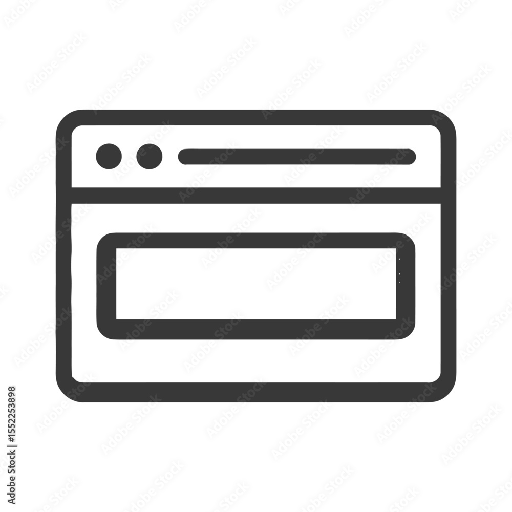 Poster browser window icon: minimalist design with rounded corners and control dots