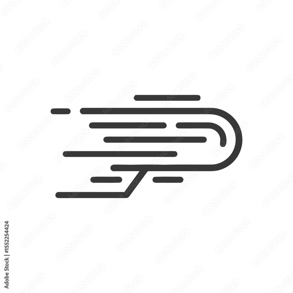 Poster dynamic motion lines: abstract speed and direction icon design