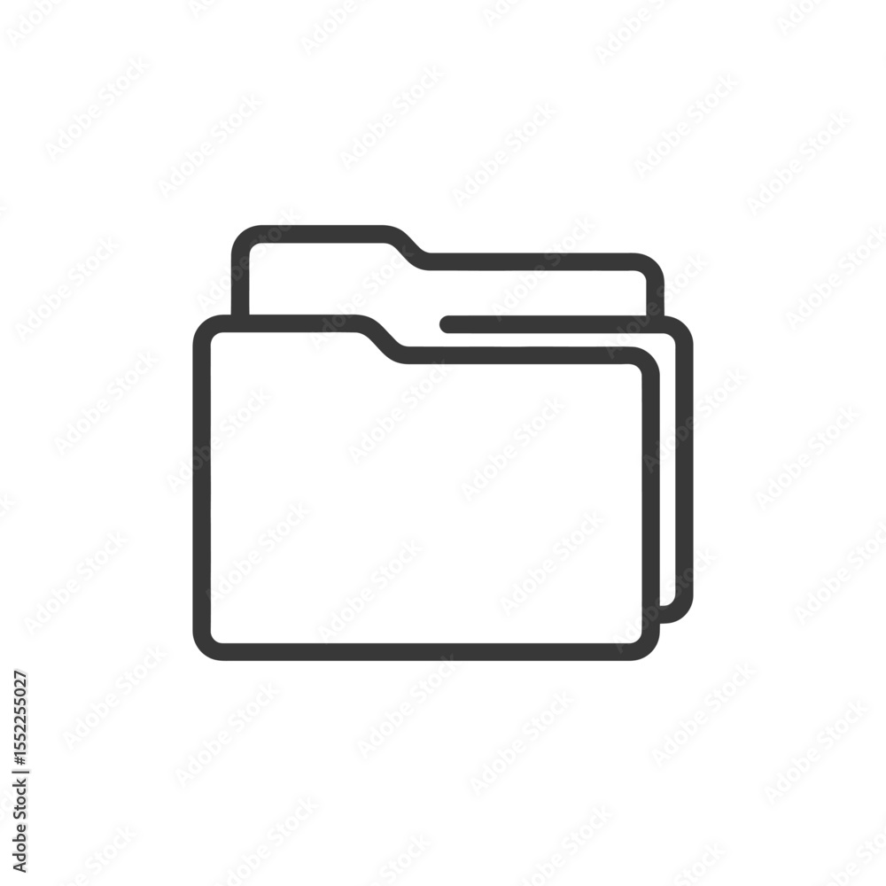 Poster minimalist folder icon: clean, modern design for file management and organization