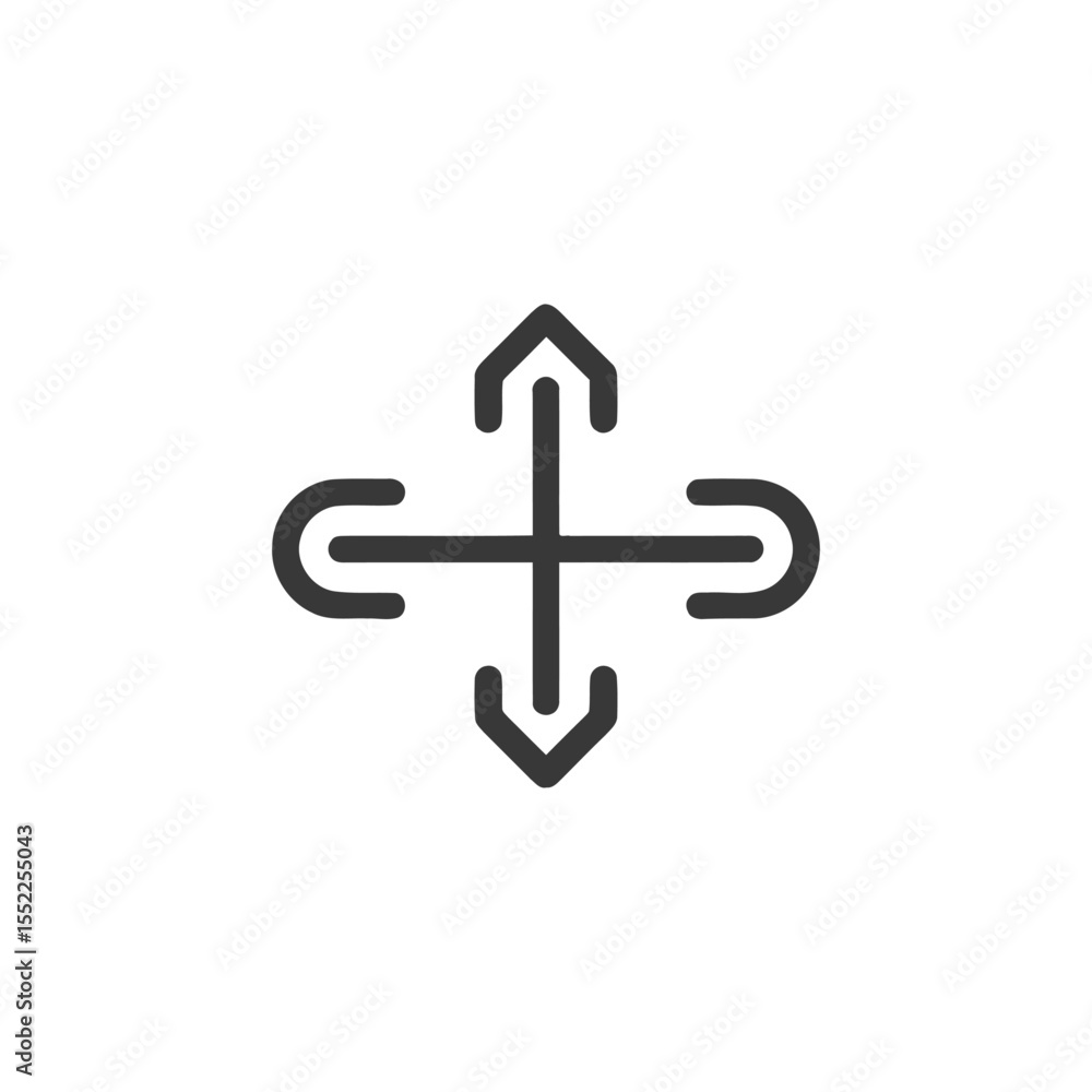 Poster expand icon: four-way arrow symbol for resizing and movement