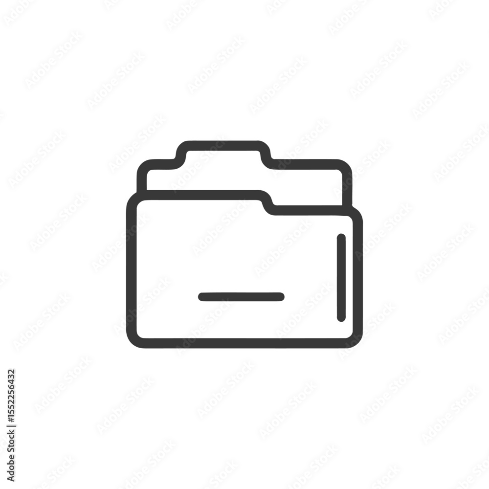 Poster minimalist folder icon: clean line art for file management