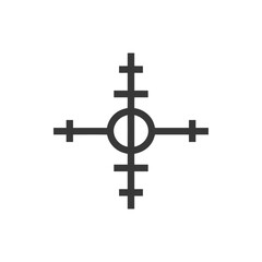 Abstract Geometric Cross Symbol: Minimalist Black and White Design
