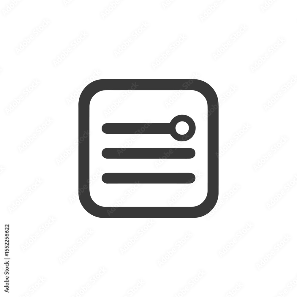 Poster settings icon: dark gray rounded square with horizontal lines and slider