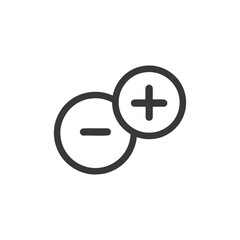 Obraz premium Add and Subtract Icon: Simple Graphic with Plus and Minus Symbols