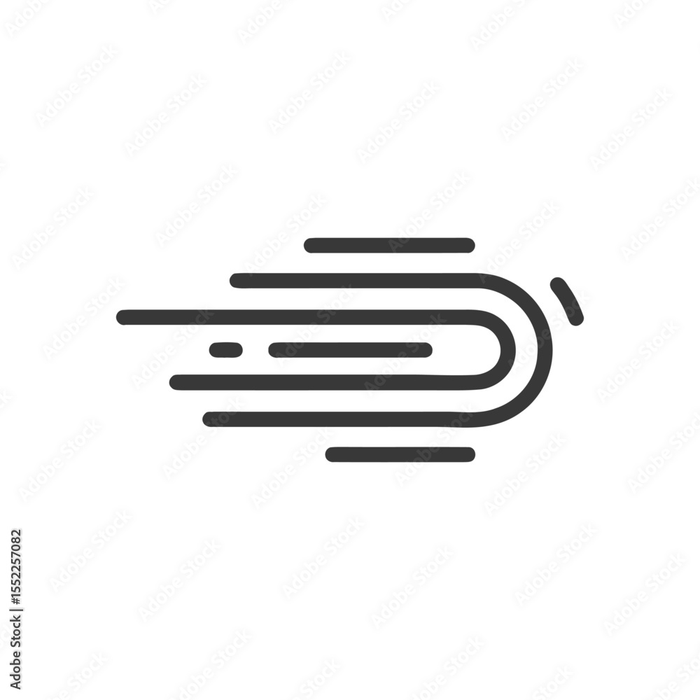 Poster abstract motion lines: dynamic flow in minimalist black and white design