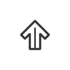 Bold Arrow Icon Pointing Upward with Unique Geometric Design
