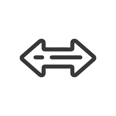 Obraz premium Bold Double Arrow Icon: Directional Symbol with Rounded Edges on White