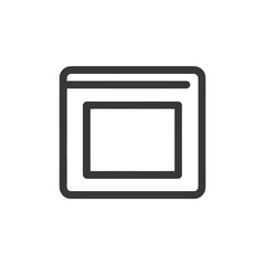 Minimalist Browser Window Icon with Rounded Corners and Clean Design