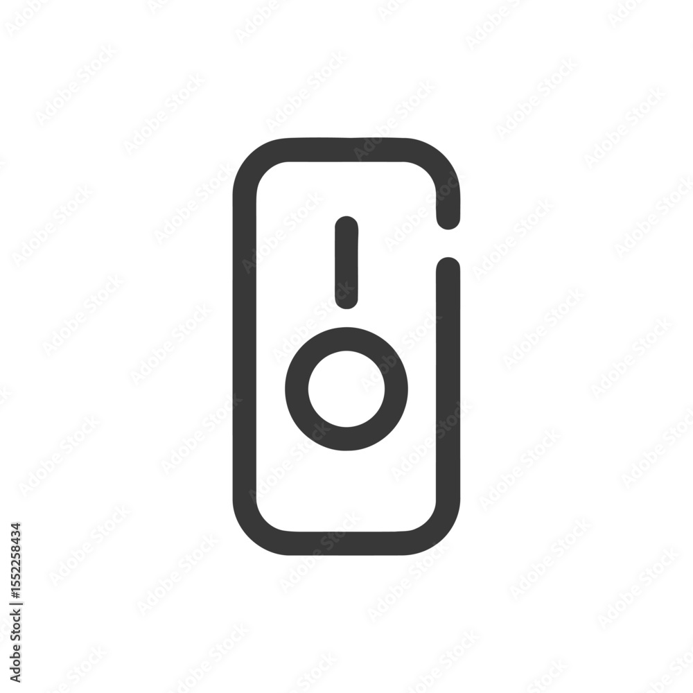 Poster minimalist smart home device icon with rounded rectangular shape