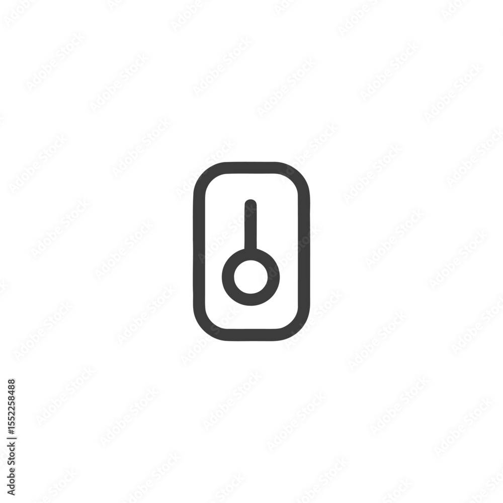 Poster minimalist toggle switch icon: rounded rectangle with circular handle