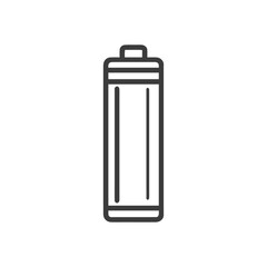 Minimalist Battery Icon: Simple, Clean, and Modern Design on White Background.