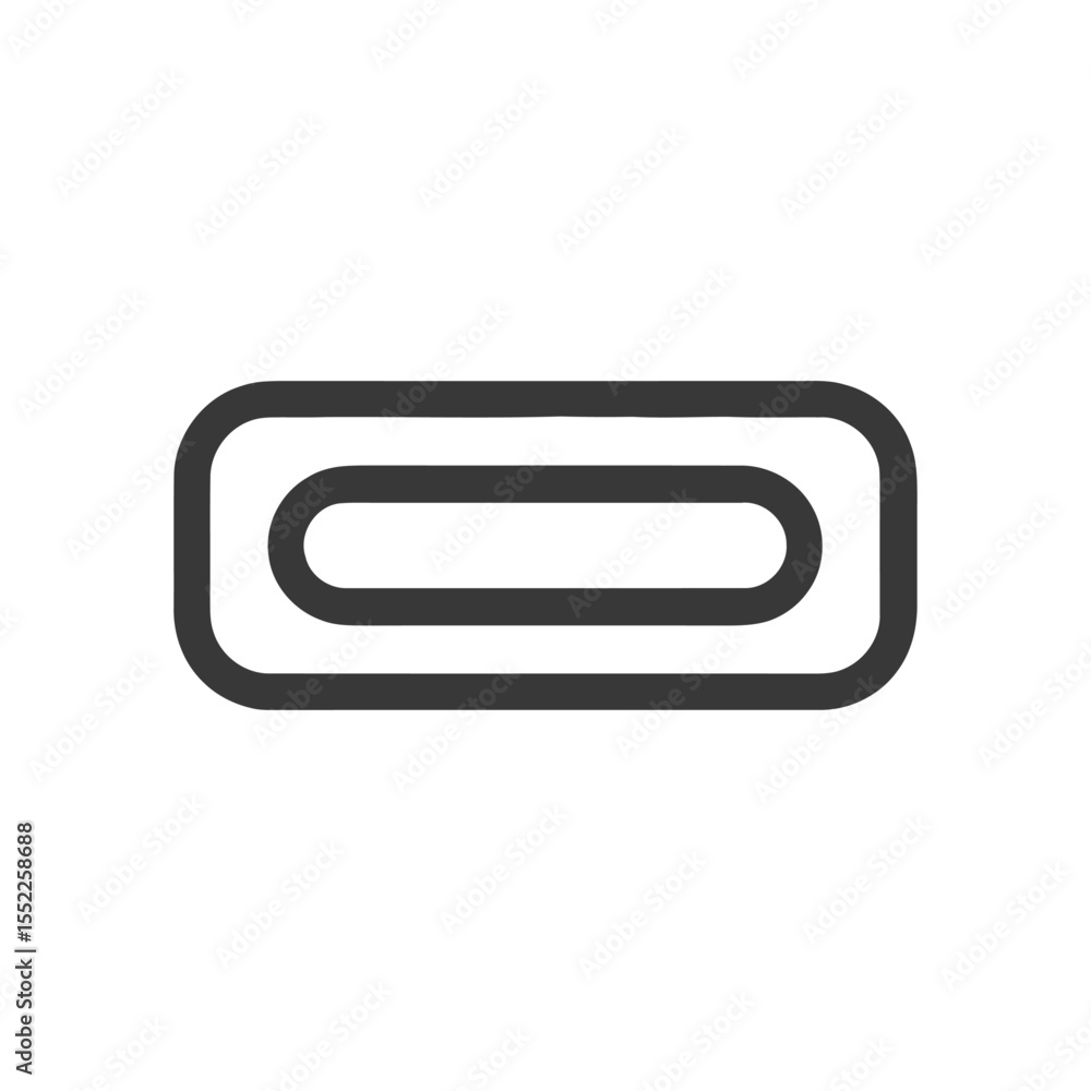 Poster minimalist rectangular outline: simple graphic design element on white background
