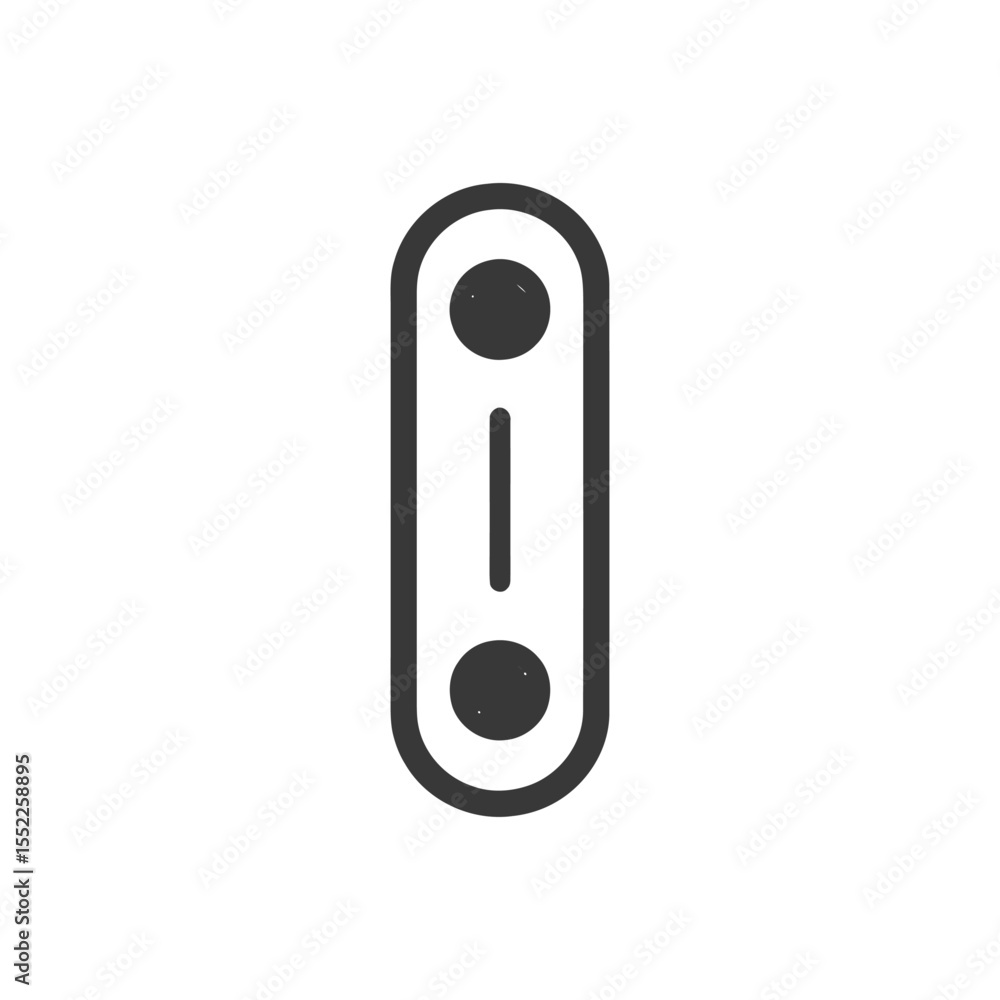 Poster minimalist toggle switch icon with rounded edges and circular indicators