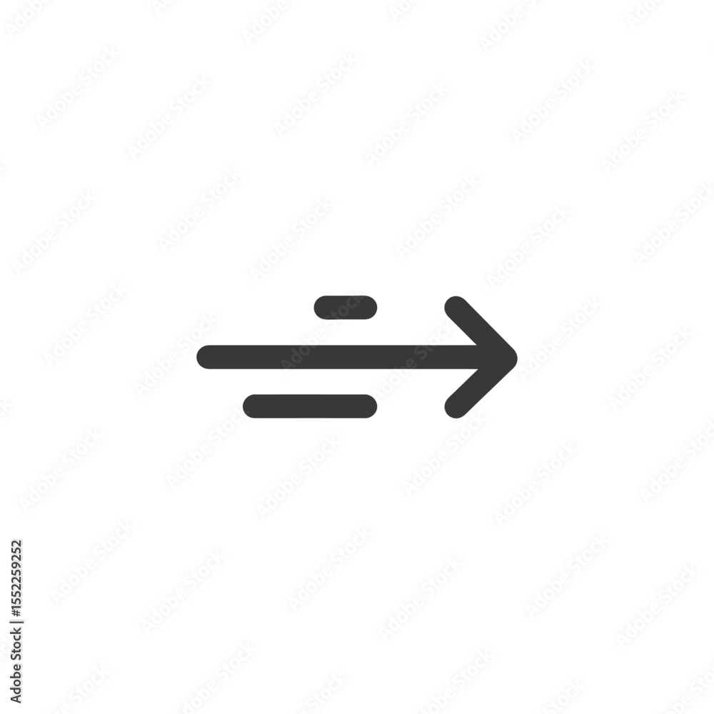 Poster transfer arrow icon: horizontal movement, data migration, and file transfer symbol