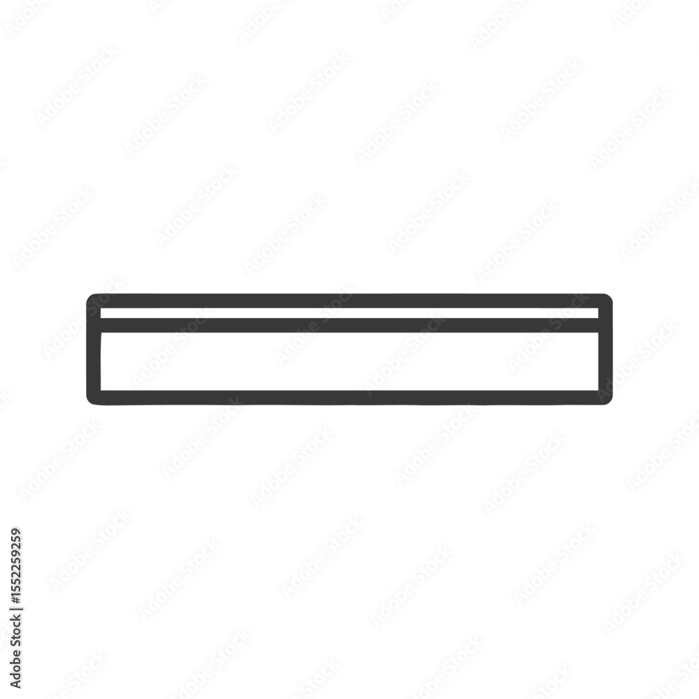 Poster minimalist rectangular outline with horizontal line, simple graphic design element