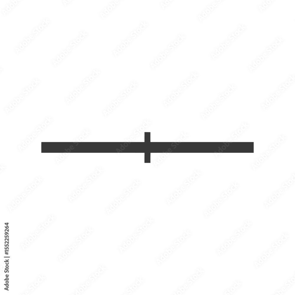 Poster simple horizontal line with vertical bar in center, minimalist design