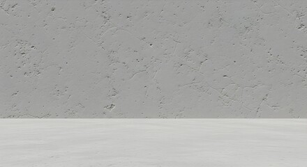 Seamless Raw Concrete Wall, Grey Textured Background, Blank Studio Space, Industrial Room Corner, Minimalist Display