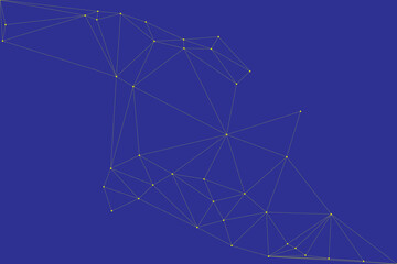 Abstract blue background with glowing stars for a sparkling night sky design