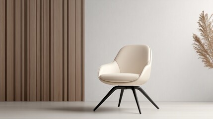 A stylish, minimalistic chair set against a neutral backdrop, exemplifying contemporary design and elegance, perfect for modern home decor or interior styling ideas.