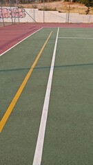 tennis court with net