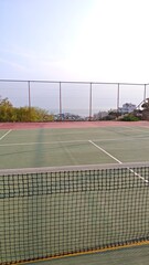tennis court and net
