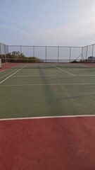 tennis court with net