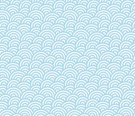 Seamless pattern with light blue waves