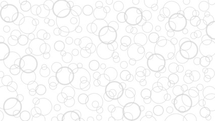 Grey bubbles on white background, wallpaper with disks, circles, air bubbles. Flight effect, light airy drawing.