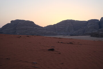 Sunset in a desert