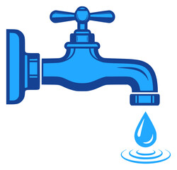 Fototapeta premium Water Faucet with Dripping Water