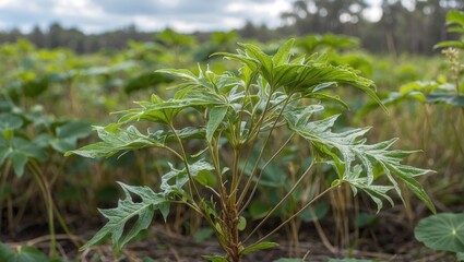 Obraz premium Alternanthera philoxeroides, known as alligator weed, is a native plant species from temperate regions.