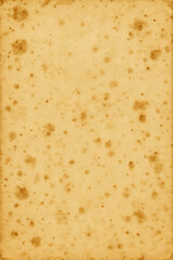 Vintage yellowed paper with scattered brown stains and spots, offering a rustic, aged texture. Perfect for retro designs, scrapbooking, or historical projects.