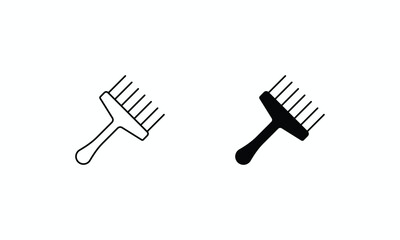 Uncapping Fork icons set Line and Glyph black vector icon stock illustration