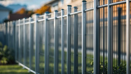Fototapeta premium Aluminum fence for protection