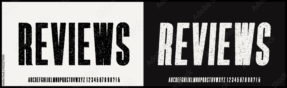 Poster condensed rough vector font. uppercase alphabet with number.