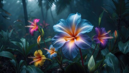 Colorful tropical flower that thrives only in the tropics.