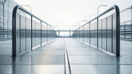 Obraz premium A barrier for transport to separate the pedestrian zone