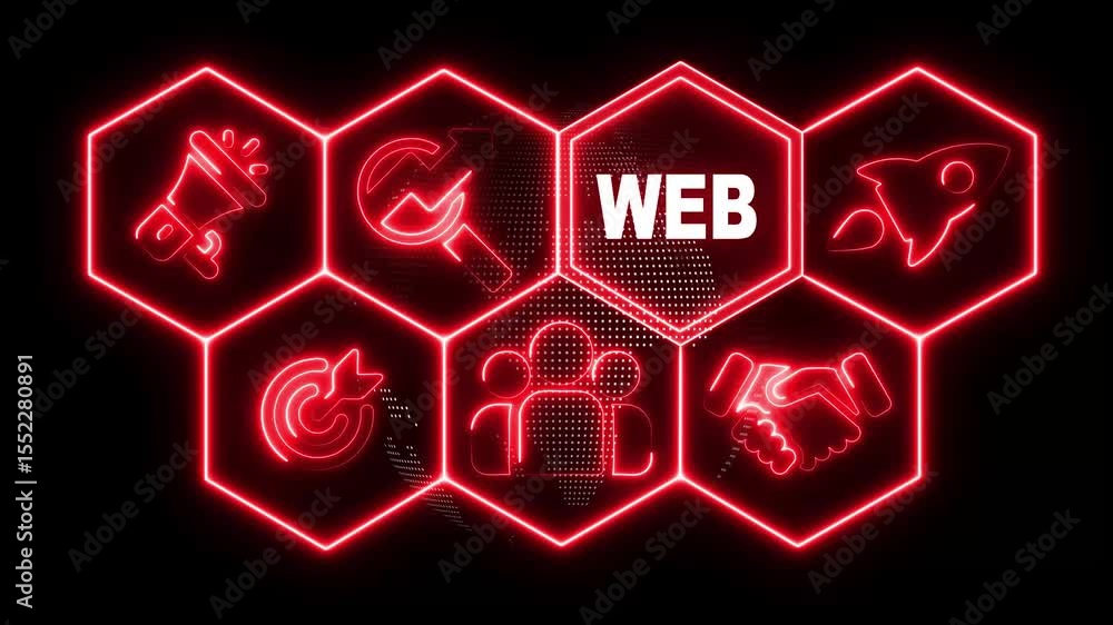Poster a futuristic web business concept holographic advanced hud circle platform. high performance, monito