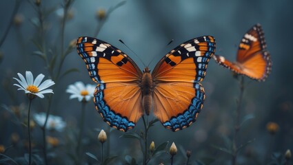 Fototapeta premium Butterfly, 2018. Featuring Empty Copy Space For Text