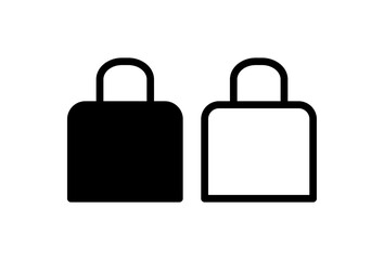 Lock icon style line and solid icon