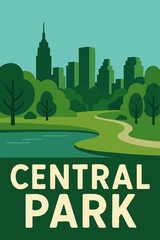 Fototapeta premium Central Park Tranquil Beauty Amid the City