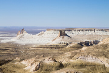 Beautiful Mangystau landscape, Kazakhstan. Bozzhira valley view