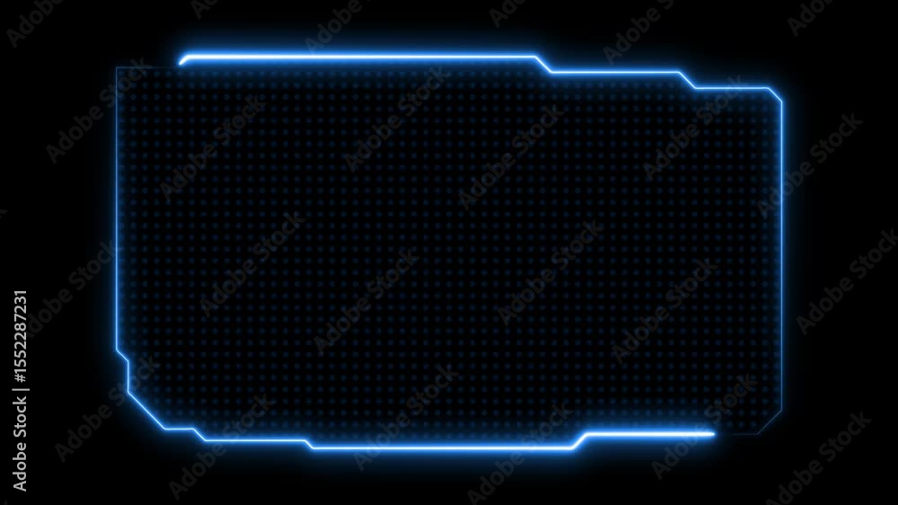 Poster hud, ui, gui futuristic user interface screen animation. high tech screen for video game. neon holog